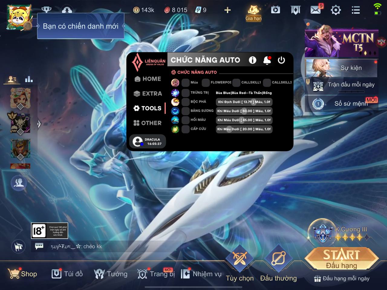 HACK LIÊN QUÂN IOS